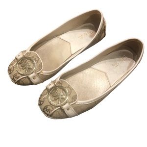 Michael Kors cream ballet flats. Used.